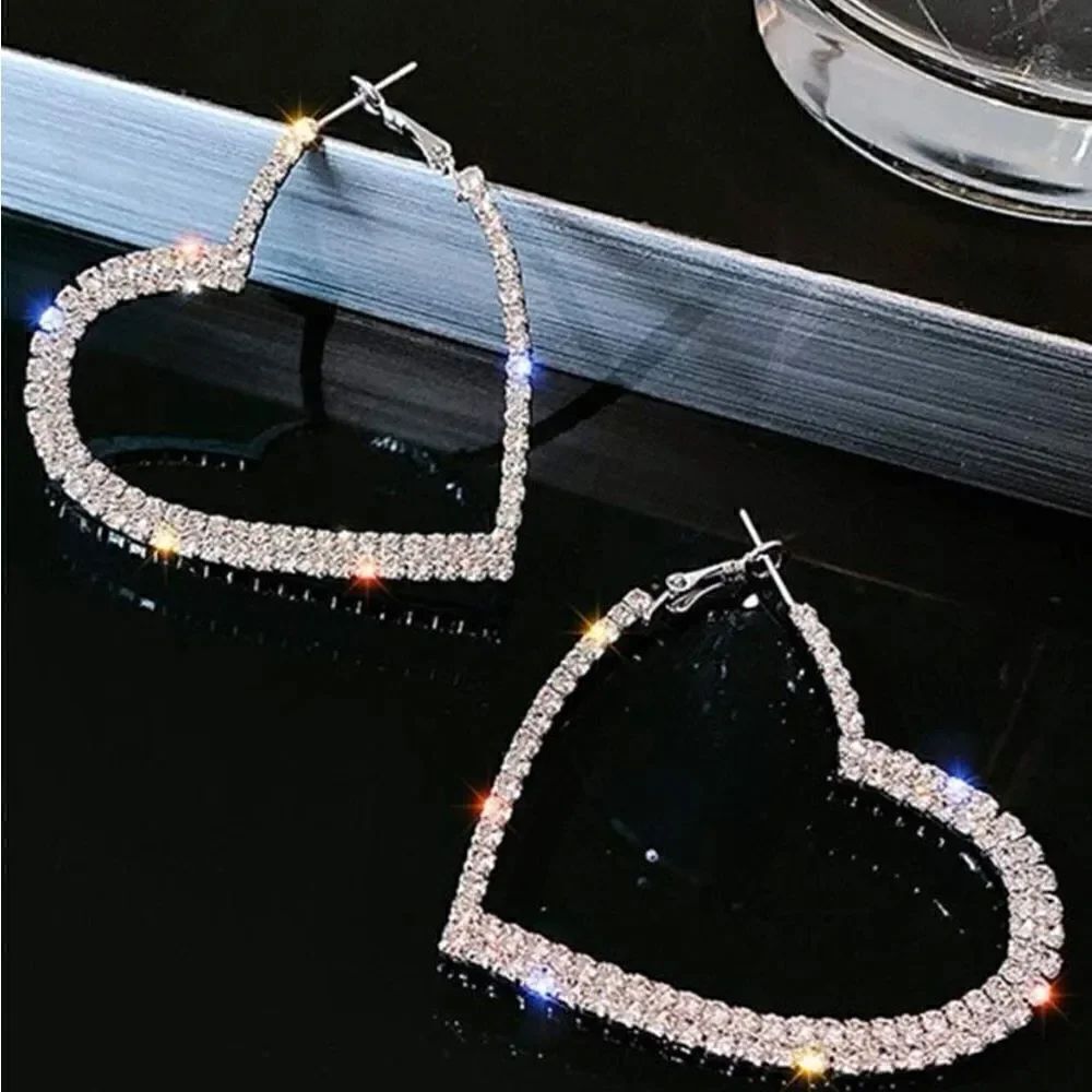 Beautiful Heart Hoop Earrings